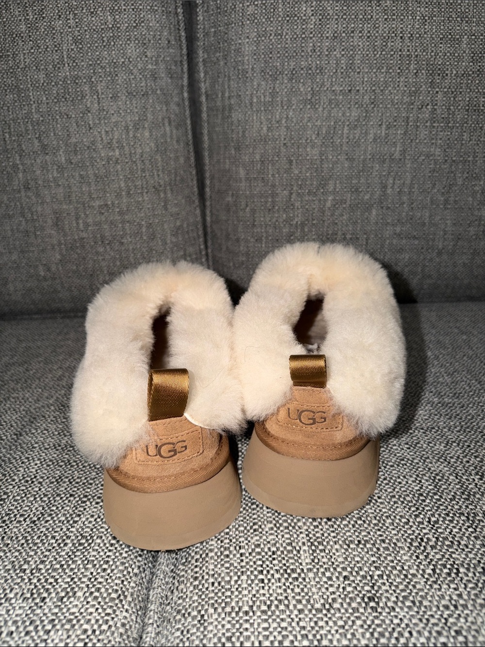 UGG Women’s Chestnut Brown Shearling-Lined Slippers